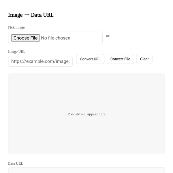 Image to Data URL