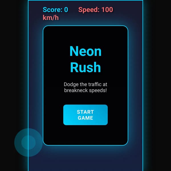 Neon Rush - Dodge Racing Game