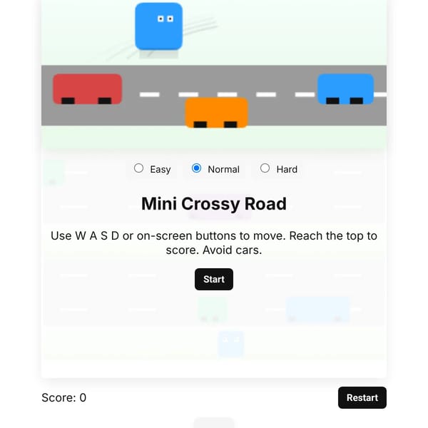 Mini Crossy Road
