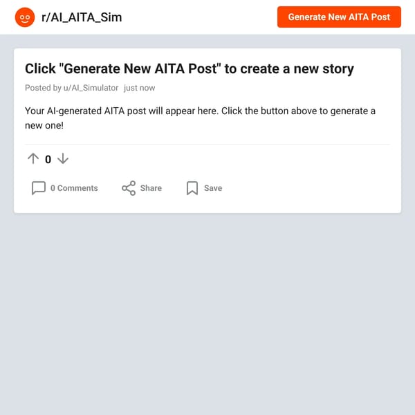 AI Reddit AITA Simulator