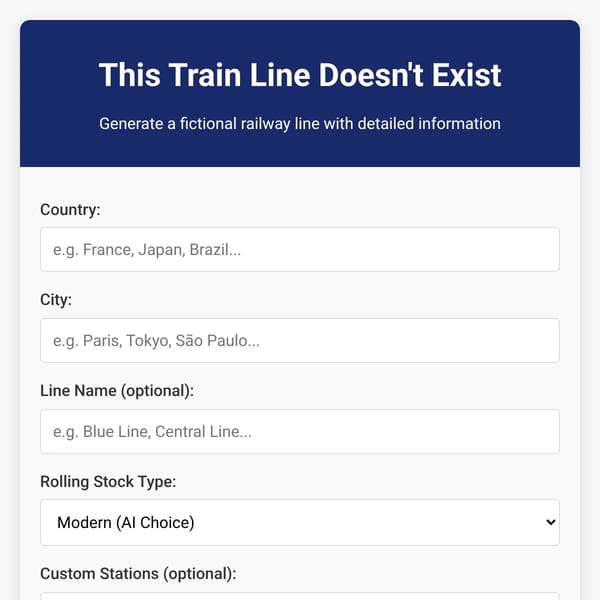 This Train Line Doesn't Exist