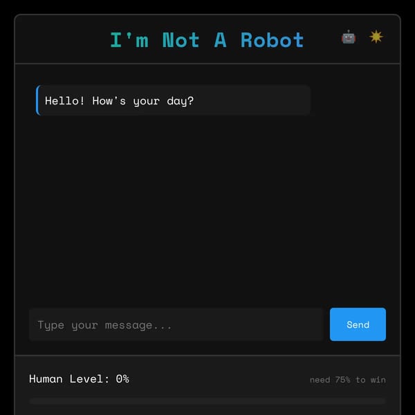 I'm Not A Robot