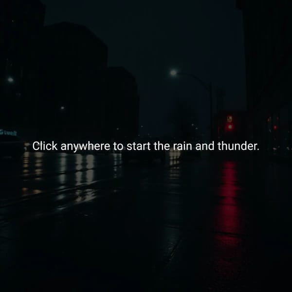 Rainy Dark Scene