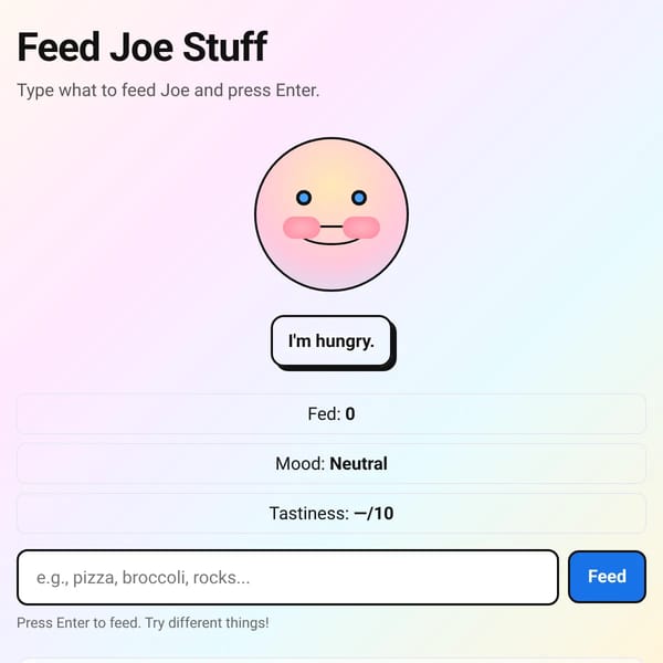 Feed Joe Stuff