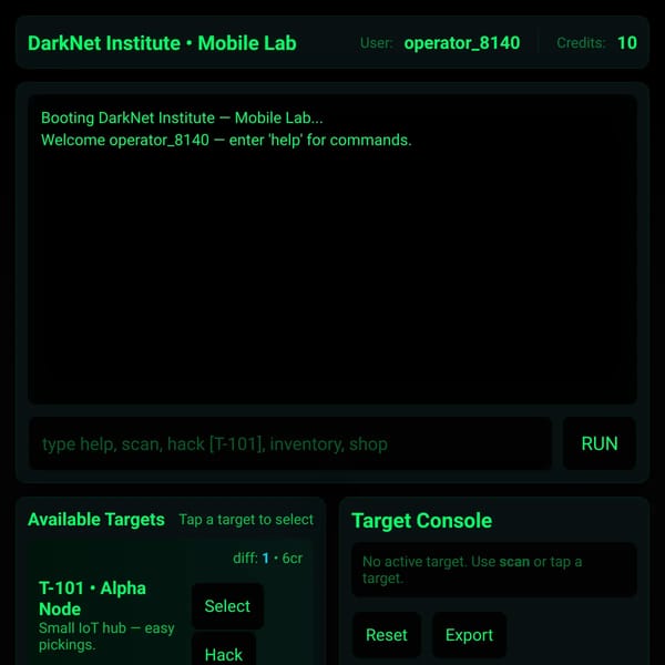 DarkNet Institute — Mobile Hacking Lab