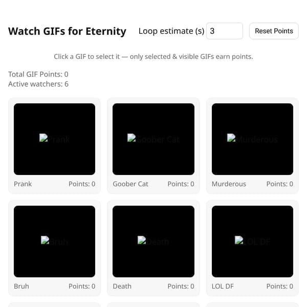 Watch GIFs for Eternity