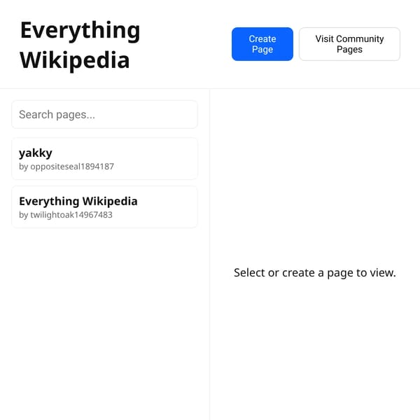Everything Wikipedia — Create & Share Pages