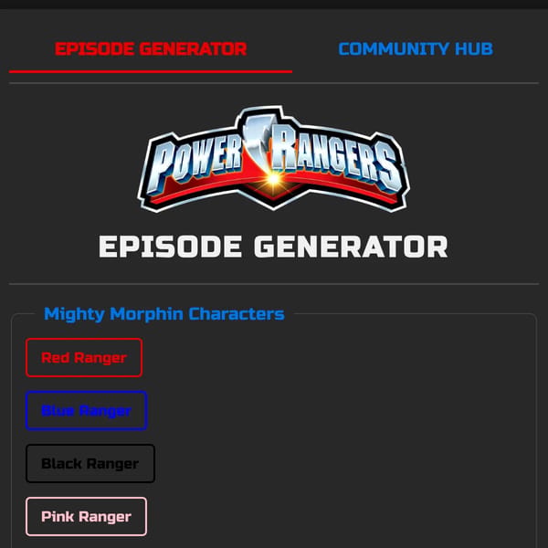 Power Ranger Episode Generator