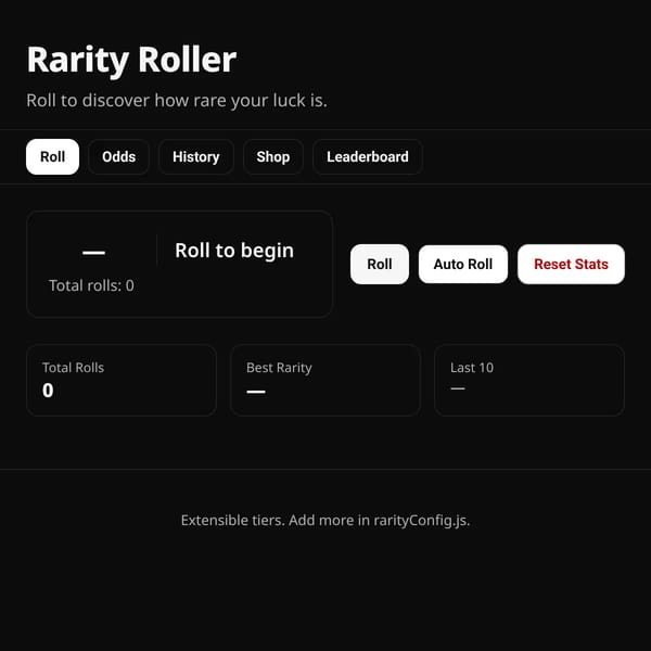 Rarity Roller