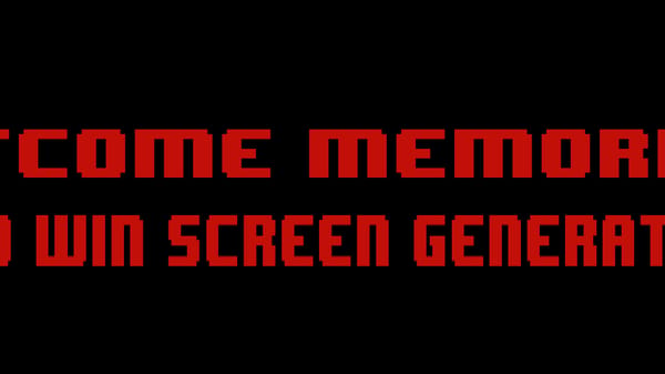 Outcome Memories Solo Win Screen Generator