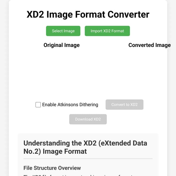 XD2 Image Format Converter