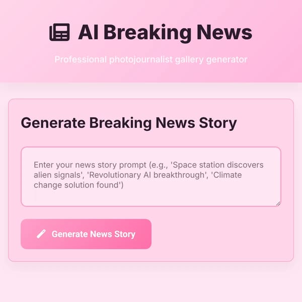 AI Breaking News Generator