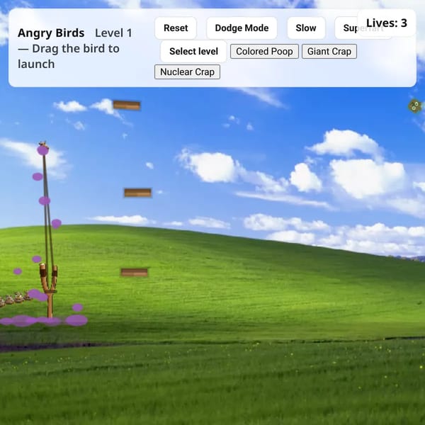 Angry Birds - with a messy twist...