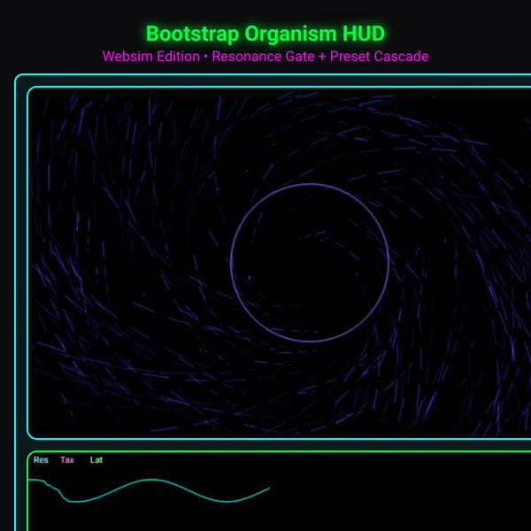 Bootstrap Organism HUD — Websim Edition
