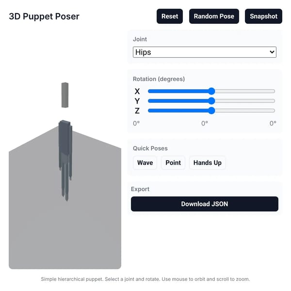 3D Puppet Poser
