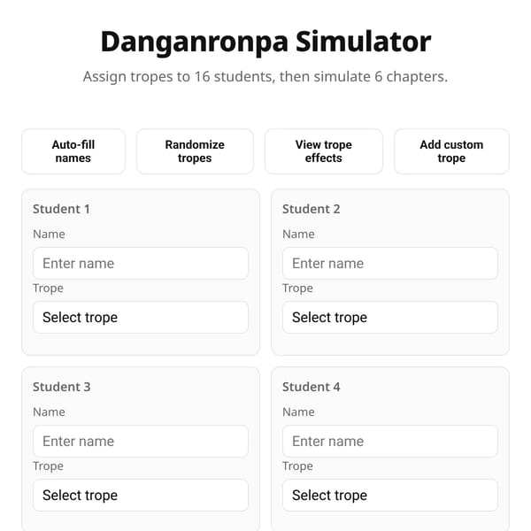 Danganronpa Simulator
