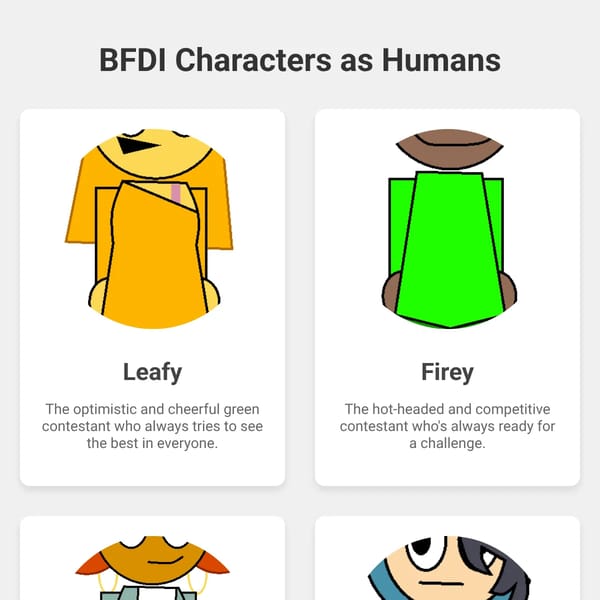 BFDI as Humans