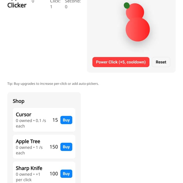 apples clicker game