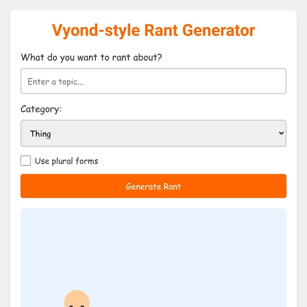 Vyond-styled Rant Generator