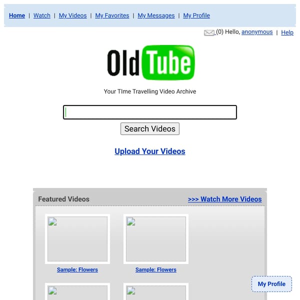 OldTube - Your Tine Travelling Video Archive