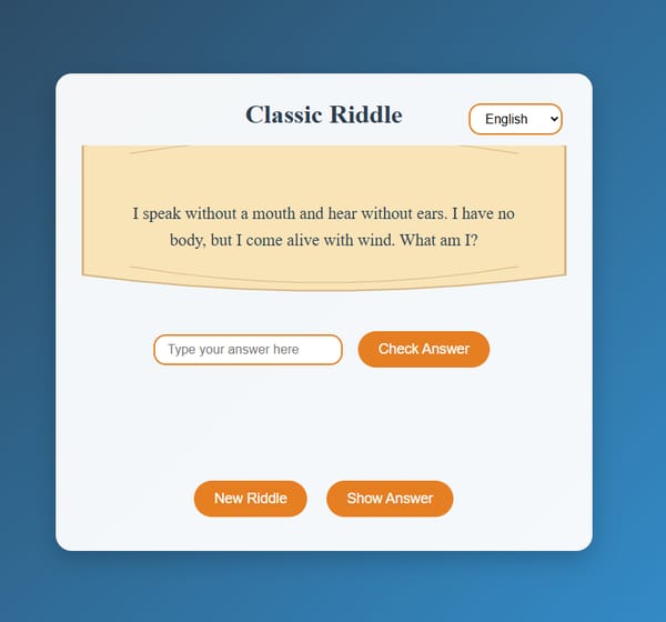 Classic Riddle Generator