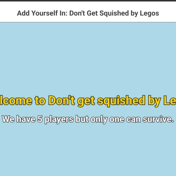 AY in Don't get squished by lego, Players:3