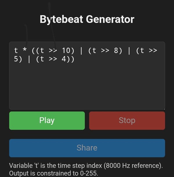 Bytebeat Coder