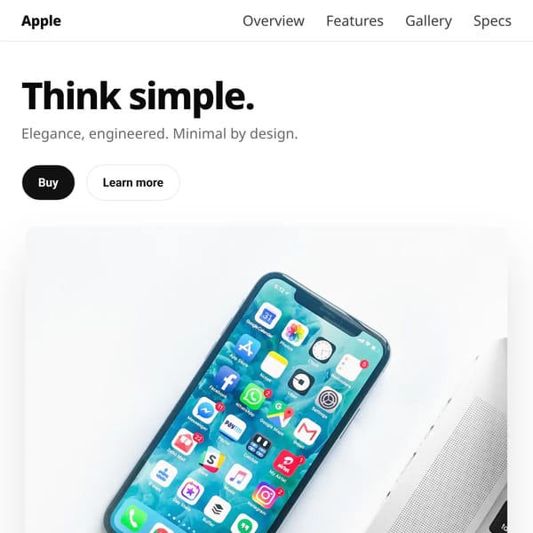 Apple — Minimal Showcase