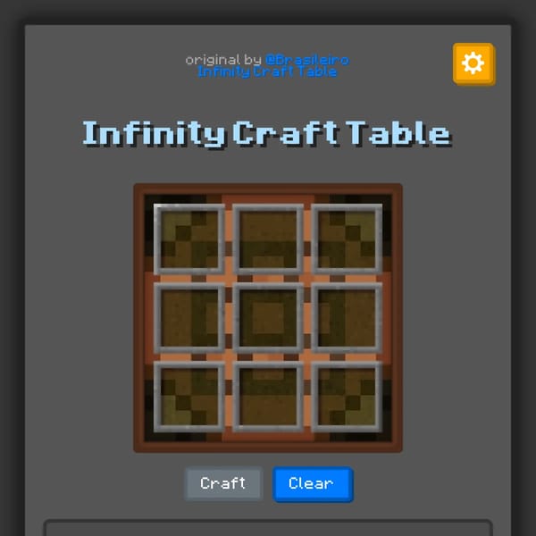 Minecraft Infinity Craft Table