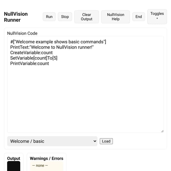 NullVision Runner