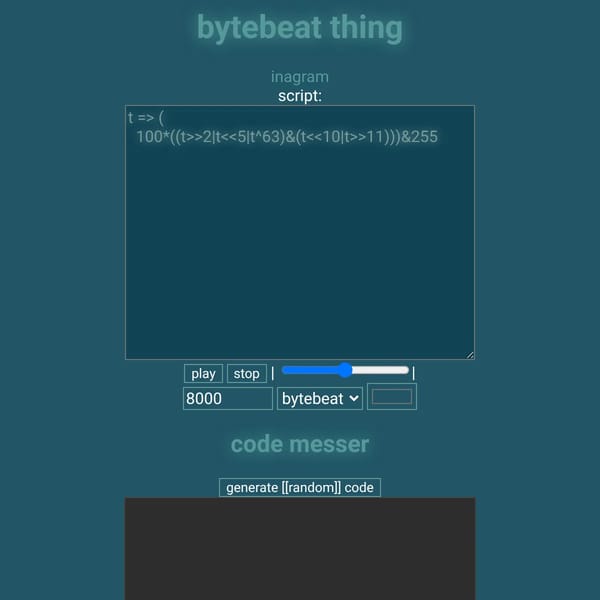 bytebeat thing