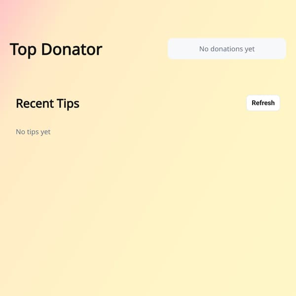 Top Donator / Tip Feed