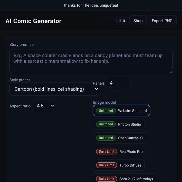 AI Comic Generator!