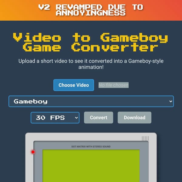 Video to Gameboy Game Converter