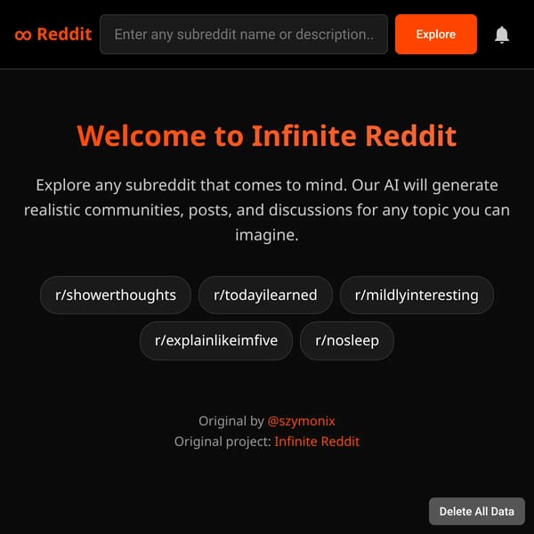 Infinite Reddit