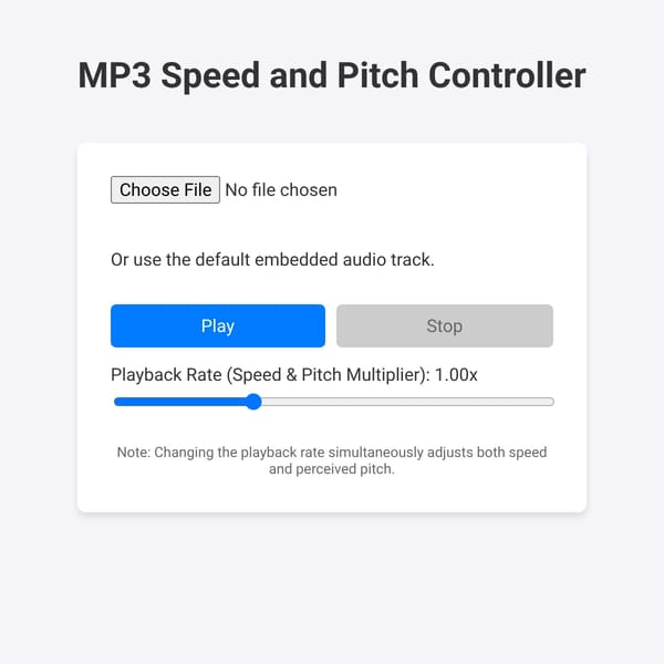 MP3 Speed and Pitch Controller