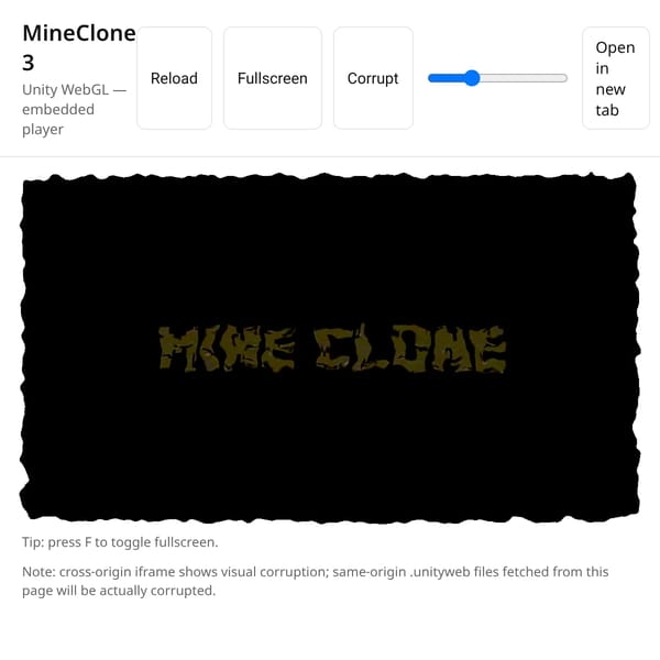 MineClone 3 — WebGL Embed