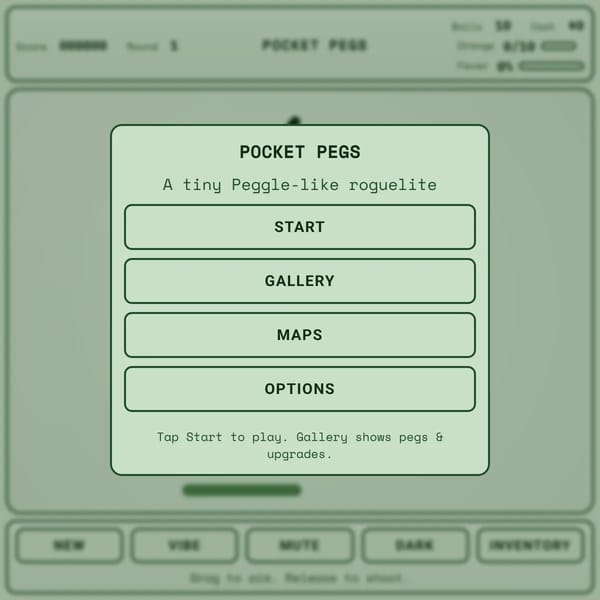 Pocket Pegs Alpha