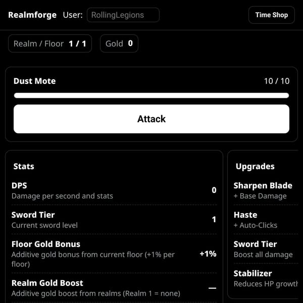 Realmforge Idle