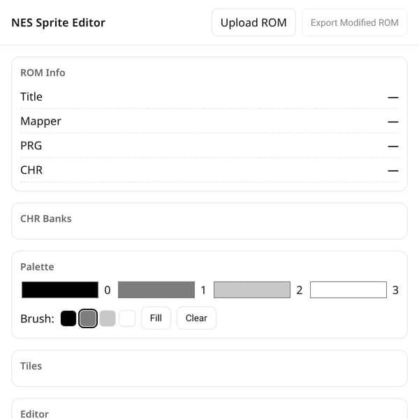 NES Sprite Editor