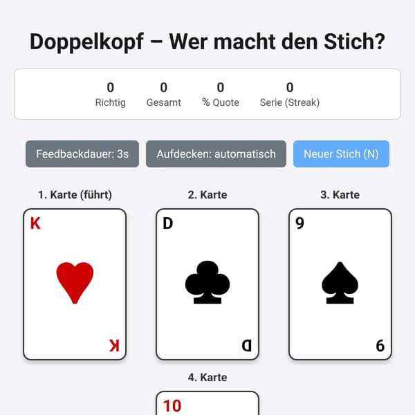 Wer macht den Stich ? (Doppelkopf)