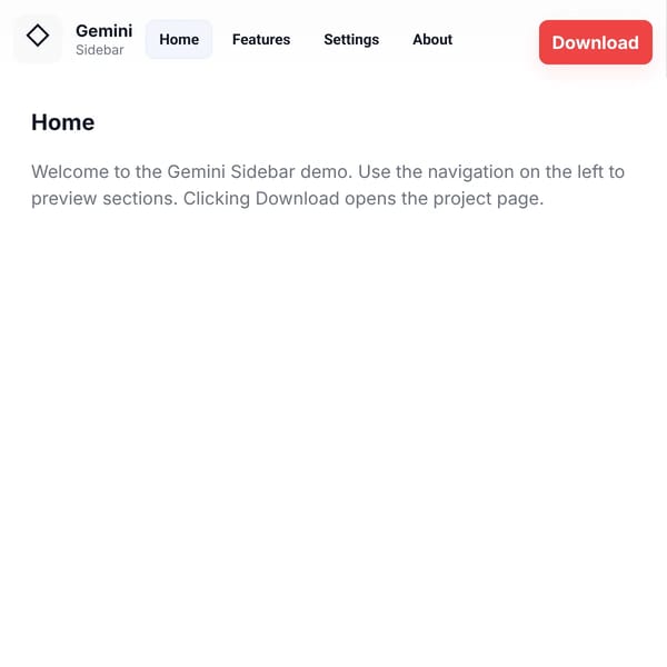 Gemini Sidebar alpha