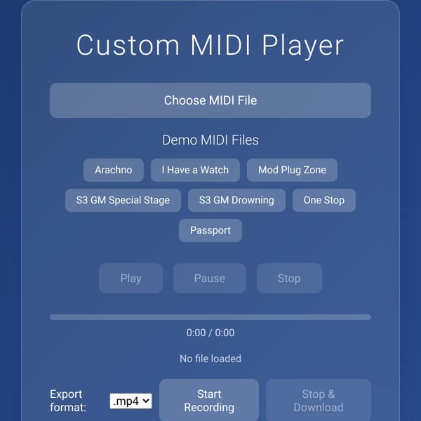 Custom MIDI Player
