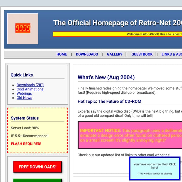 Retro Web Archive - Est. 2004