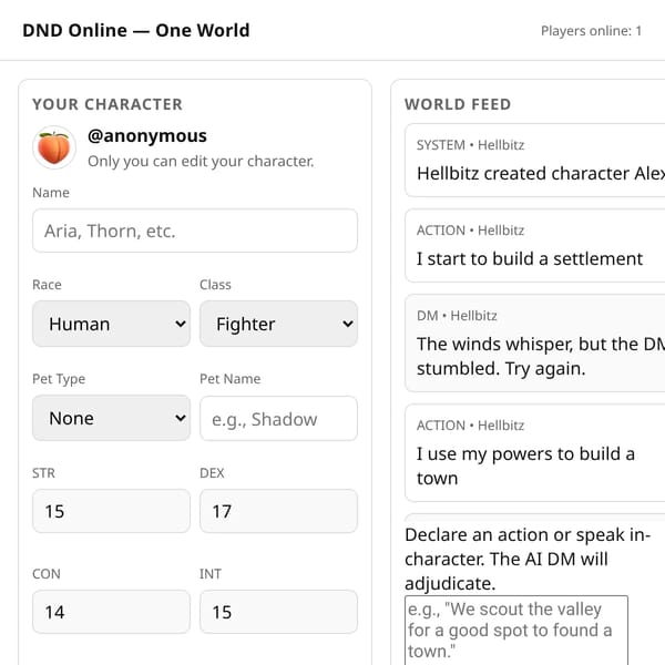 DND Online — One World