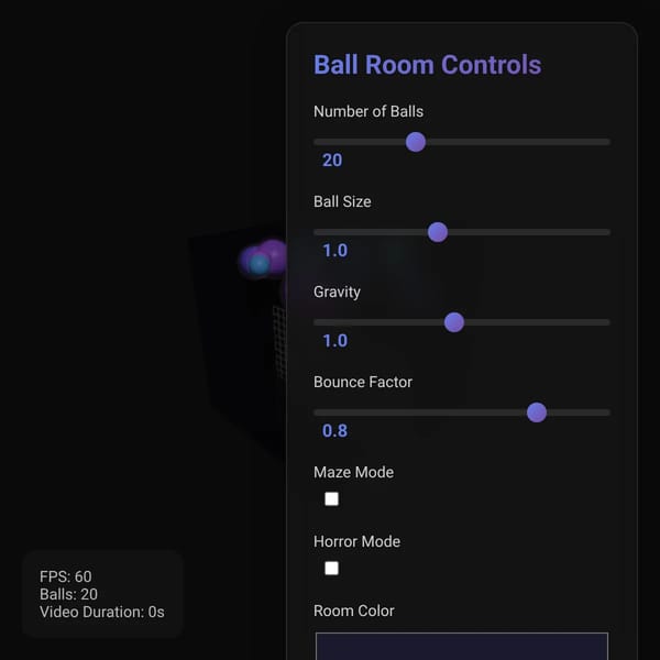 Bouncy Ball Room - YouTube Video Maker