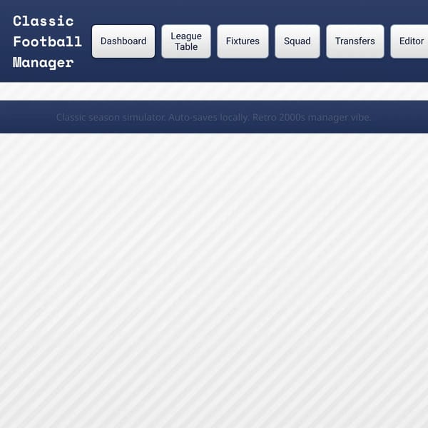 Simple Football Manager