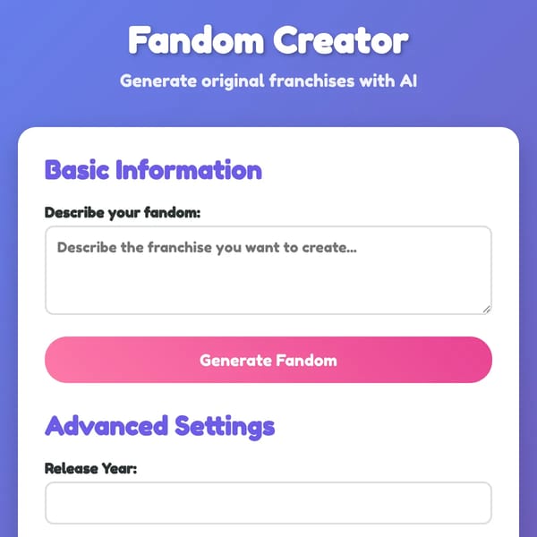 Original Fandom Generator