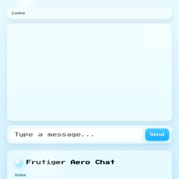 Frutiger Aero Multiplayer Chat