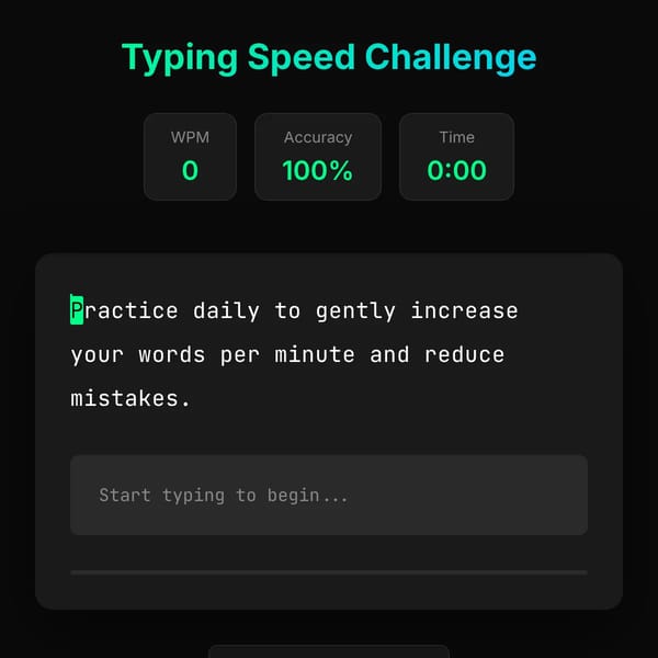 Typing Speed Challenge
